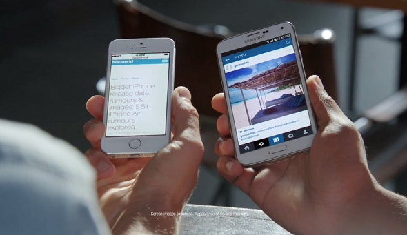 Samsung envy iphone screen
