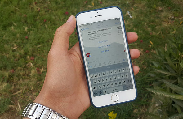 messenger bot on iPhone 6/ held