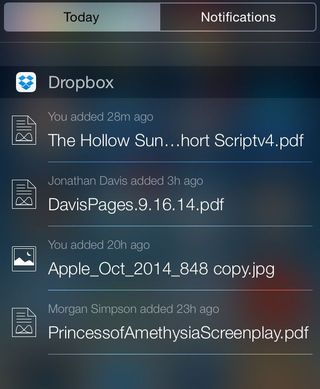 Dropbox-widget