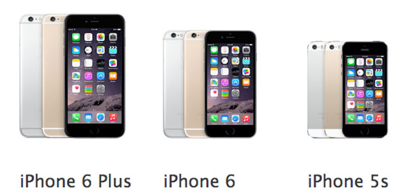 So sánh giữa iPhone 5s, iPhone 6 và iPhone 6 Plus