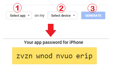 application specific password