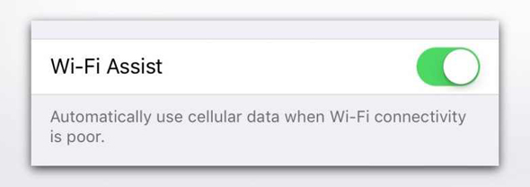 iOS 9 wifi assist