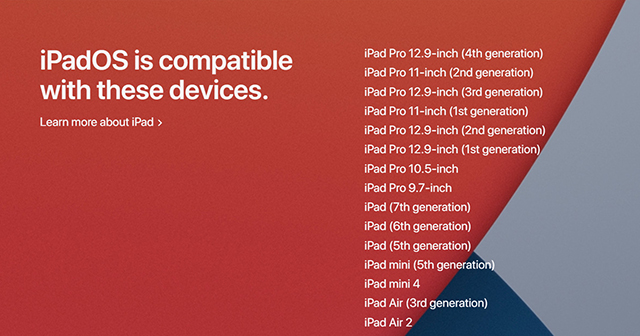 Alamin kung ano ang bago sa pag-update at suportadong mga aparato ng iPadOS 14