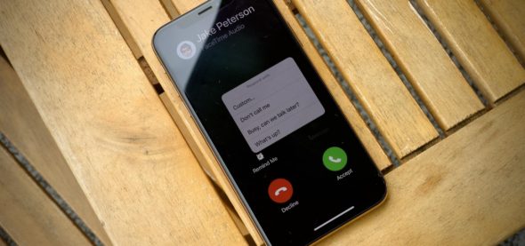 How to change the default text responses of the iPhone - on incoming calls