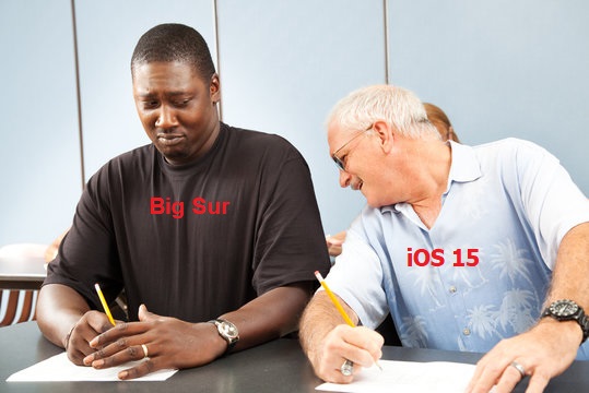 macOS BigSurからのiOS15コピー