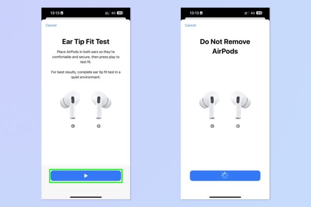 mærkelig Perioperativ periode ale How to perform a suitability test for the AirPods Pro with earphones -  iPhone Islam
