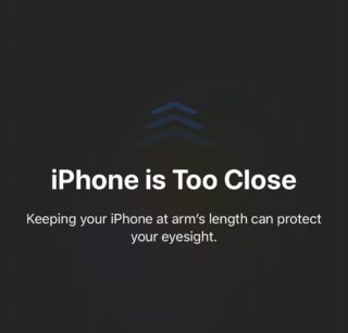 Screen distance in iphone