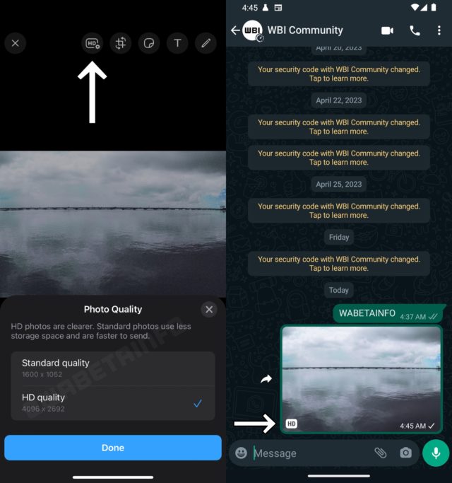 Sur iPhoneIslam.com, une capture d'écran de WhatsApp montrant un fond d'écran de bateau et les moments forts de la semaine du 18 au 24 août.