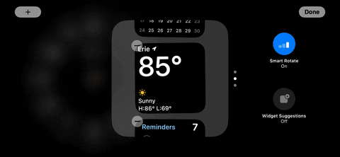 Do iPhoneIslam.com, um display que exibe a hora e a temperatura no Apple Watch, convertido em relógio de cabeceira ou display de fotos, com iOS 17.
