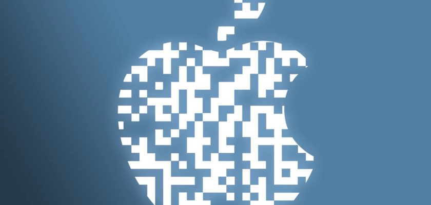 iPhoneIslam.com에서 iPhone 로고는 파란색 배경에 흰색입니다.