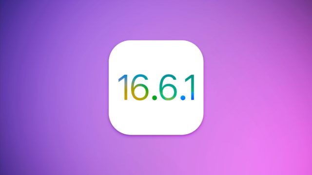 来自 iPhoneIslam.com 的紫色背景的 16.6.1 应用程序显示了立即将设备更新到 iOS 16.6.1 的原因。