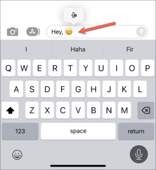 Dictate text on iPhone