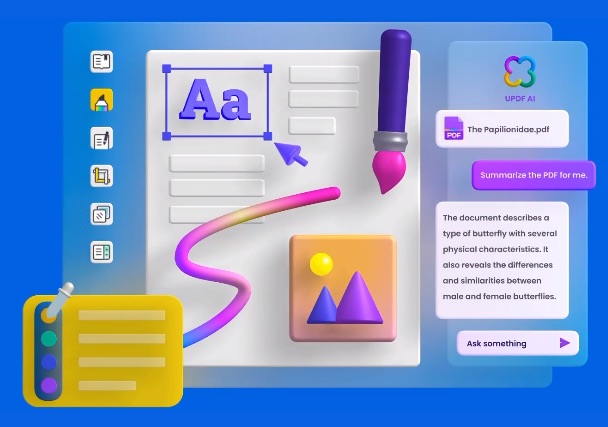 من iPhoneIslam.com، شاشة زرقاء بها ملف PDF وقلم رصاص.