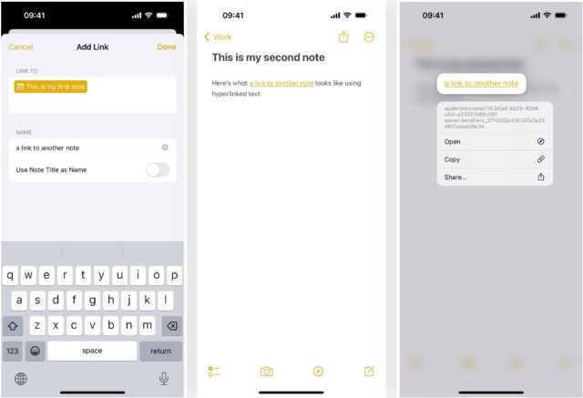 Die Notebook-App in iOS 11 von iPhoneIslam.com bietet die Möglichkeit, Ihre Notizen damit zu verknüpfen