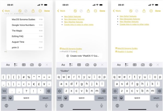 Depuis iPhoneIslam.com, une capture d'écran du clavier de l'iPhone avec la nouvelle fonctionnalité Notes.
