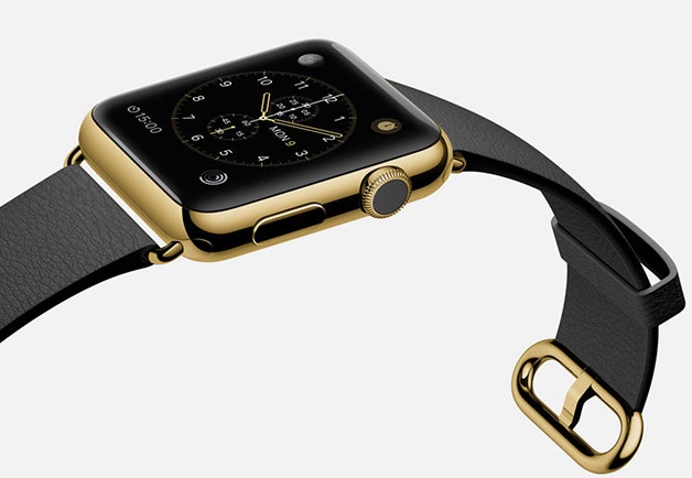 来自 iPhoneIslam.com，金色 Apple Watch。