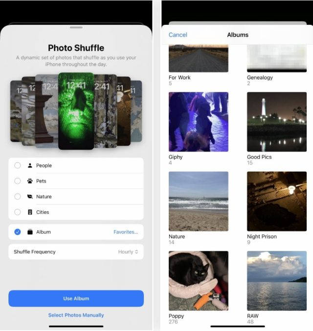 iPhoneIslam.com에서 최신 iOS 17.1 업데이트와 새로운 기능 및 변경 사항을 보여주는 iPhone 사진 공유 앱의 스크린샷.