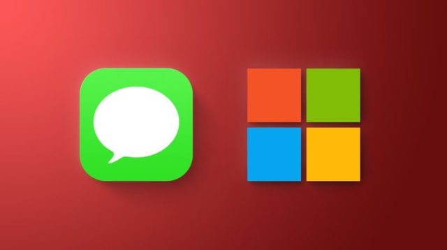 Z iPhoneIslam.com, logo Microsoft Windows i Apple na czerwonym tle.