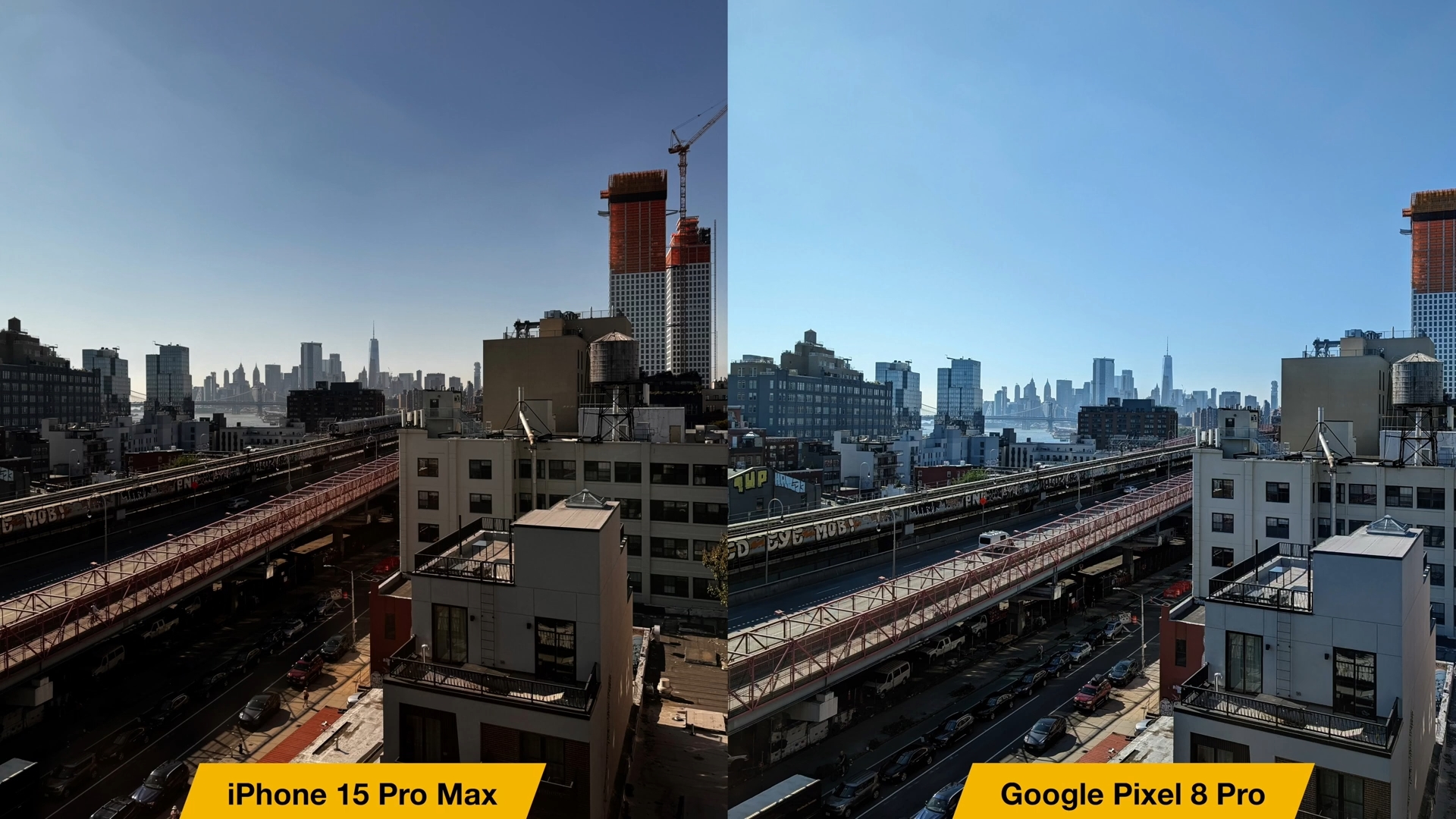 来自 iPhoneIslam.com，Google Pixel XL Pro 和 iPhone 15 Pro Max 相机的比较。