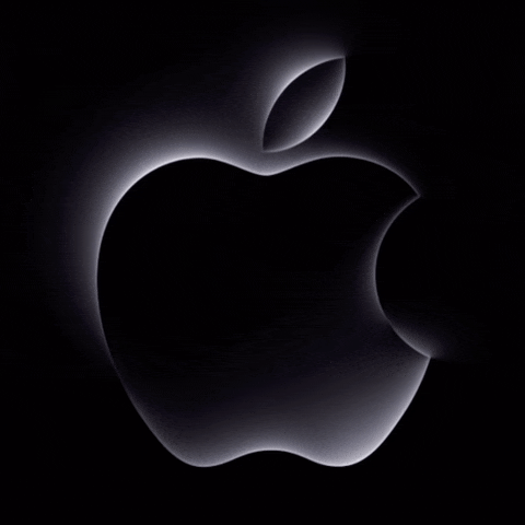 Van iPhoneIslam.com Het Apple-logo, weergegeven op een zwarte achtergrond, staat voor elegantie en innovatie.
