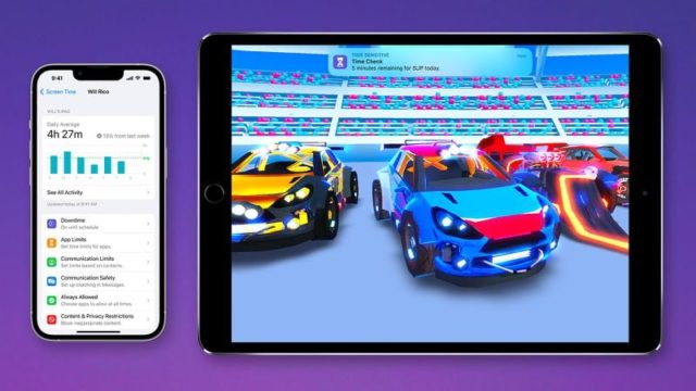 De iPhoneIslam.com, iPad con juego de carreras de coches.