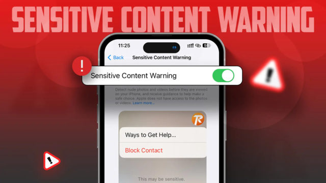 From iPhoneIslam.com, a phone with a sensitive content warning feature.