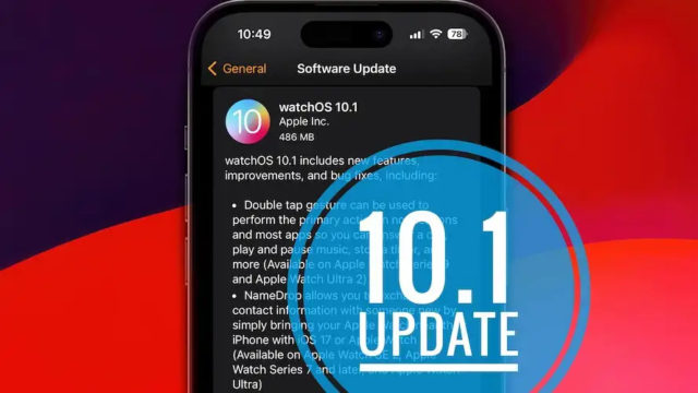 iPhoneIslam.com에서 watchOS 10.1 업데이트가 설치된 휴대폰.