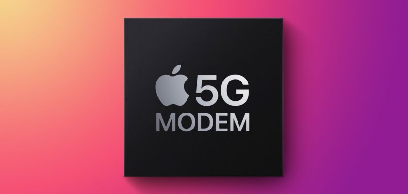 Mula sa iPhoneIslam.com, modem chip development sa purple na background.