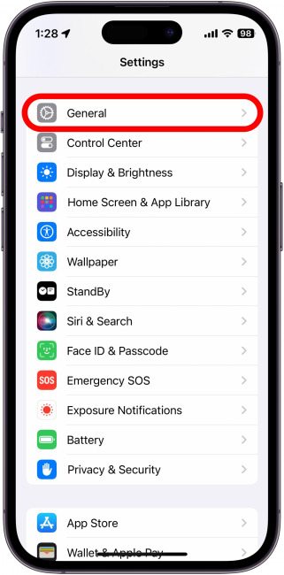 З iPhoneIslam.com, знімок екрана панелі керування на iPhone під керуванням iOS 17.