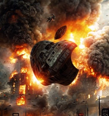 Z iPhoneIslam.com, plakat do filmu Gwiezdne Wojny: Przebudzenie Mocy.
