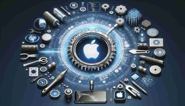 From iPhoneIslam.com, the Apple logo surrounded by a circle of gears created by Microsoft.