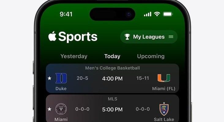 iPhoneIslam.com에서 스포츠 앱이 Apple 장치에 표시됩니다.