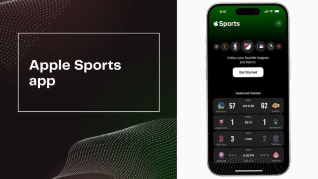 From iPhoneIslam.com, the Apple Sports app is displayed on iPhone.