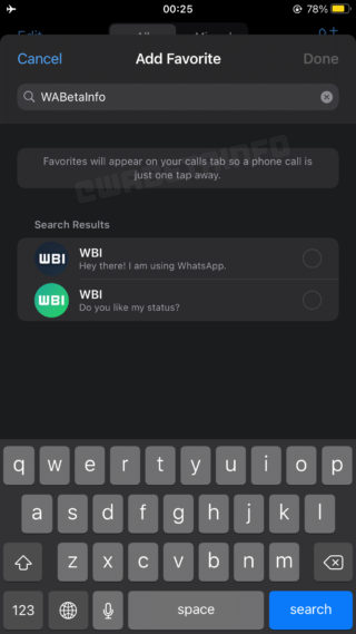 Em iPhoneIslam.com, uma captura de tela de um telefone mostrando o recurso de chamada adicional.