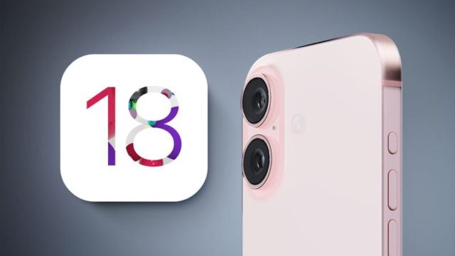 من iPhoneIslam.com، هاتف iPhone وردي عليه شعار iPhone 18.