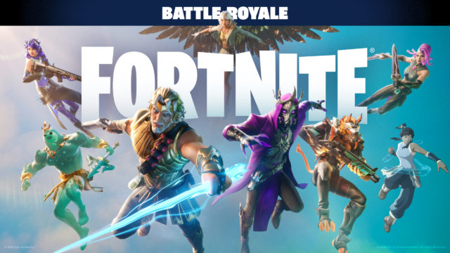 From iPhoneIslam.com, the Fortnite logo appears on a blue background, and is available for downloading apps on iPhone.