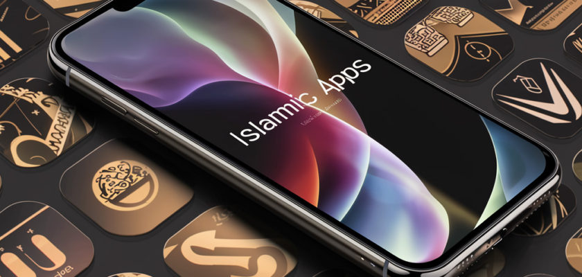 من iPhoneIslam.com، جهاز iPhone عليه تطبيقات إسلامية.