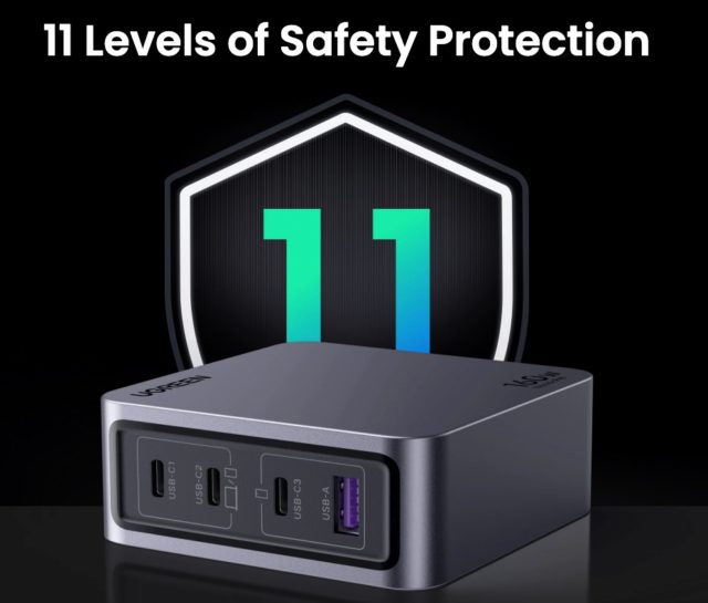 Dari iPhoneIslam.com, perangkat catu daya portabel yang dilengkapi 11 tingkat perlindungan aman dan pengisi daya Ugreen.