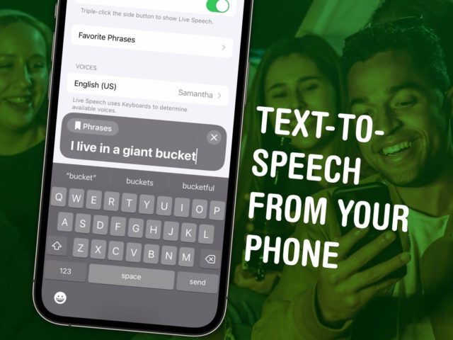 iPhoneIslam.com سے، آئی فون اسکرین کا مقصد ایک سیٹ کے ساتھ متن کو تقریر میں تبدیل کرنا ہے۔