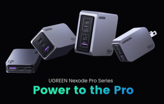 Комплект зарядных устройств большой емкости серии Ugreen Nexode Pro с сайта iPhoneIslam.com демонстрирует порт USB-C с поддержкой быстрой зарядки.