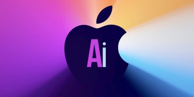 Dari iPhoneIslam.com, logo Apple dengan ikon Adobe Illustrator dengan latar belakang berwarna-warni