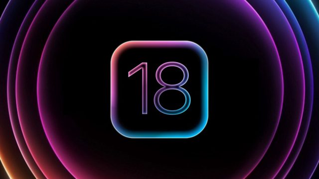 iPhoneIslam.com'dan, Parlayan eşmerkezli dairelerden oluşan bir arka plan üzerinde, kare bir çerçeve içinde 18 sayısının neon ışıklı grafik temsili.