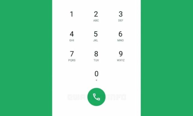 来自 iPhoneIslam.com，带有数字 0-9 和相应字母的拨号盘界面，底部有一个绿色的呼叫按钮和“附近的人”功能。