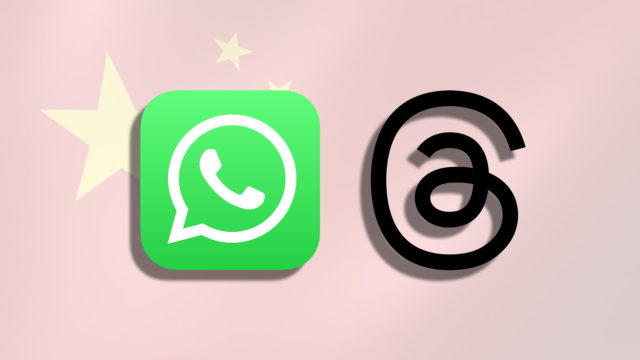 From iPhoneIslam.com, two app icons, a Whatsapp with a green background and a phone icon, and an accessible icon with a black human figure in a wheelchair, on a pink gradient background.