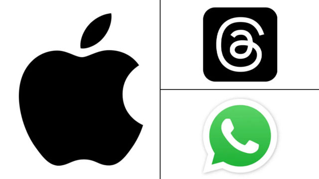 iPhoneIslam.com 中，四个徽标显示在象限中：Apple 徽标、Open Access 徽标、黑色轮椅无障碍图标和 Whatsapp 徽标。