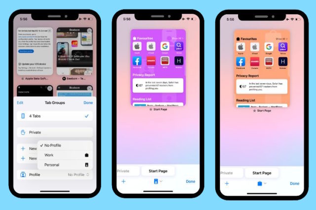 من iPhoneIslam.com، تعرض ثلاثة هواتف آي فون لأدوات رائعة للويب، بما في ذلك إدارة النوافذ، وتصفح الخيا