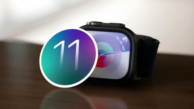 Da iPhoneIslam.com, un primo piano dell'Apple Watch Altra 3 che mostra la colorata interfaccia Activity Ring. L'immagine contiene anche un'icona sovrapposta al numero 11, che evidenzia le funzionalità dell'Apple Watch.