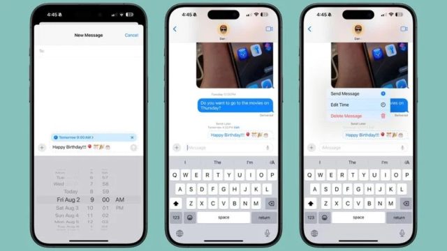 جدولة الرسائل في iOS 18