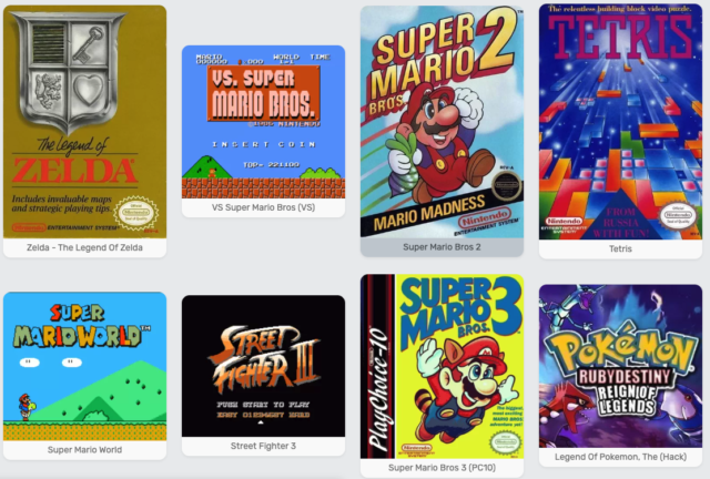 From iPhoneIslam.com, a collection of classic video game cover art including The Legend of Zelda, Super Mario Bros., Super Mario 2, Tetris, Super Mario World, Street Fighter 3, Super Mario 3, Pokémon Ruby and Sapphire. Perfect for remembering your iPhone memories while exploring useful apps.