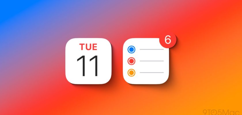 From iPhoneIslam.com, the digital calendar icon, set to Tuesday the 11th, sits next to a to-do list icon with a notification bubble displaying six tasks — an intuitive take on the Reminders app in iOS 18.